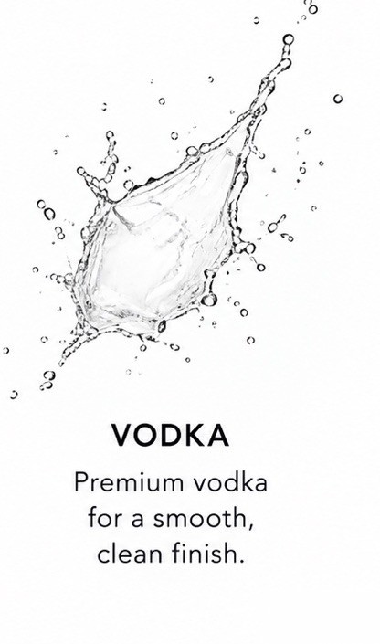 Vodka — premium vodka for a smooth, clean finish